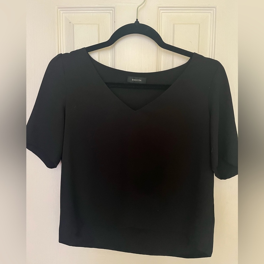 Aritzia Babaton Black Randy Blouse XS